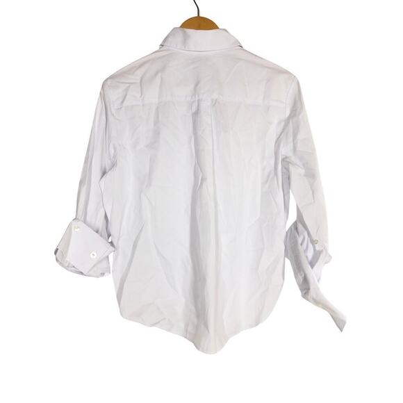 Madewell Easy Y Neck Button Up Shirt White NWT S - Picture 3 of 8